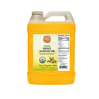 1 Gallon 100% Pure Organic Fresh Unrefined Extra Virgin Sweet Almond oil