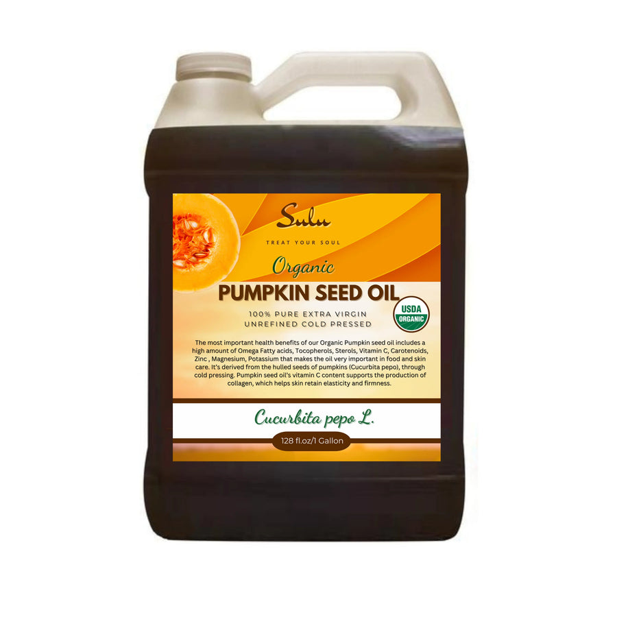 1 Gallon 100% Pure Organic Unrefined Extra Virgin Cold Pressed Pumpkin seed oil