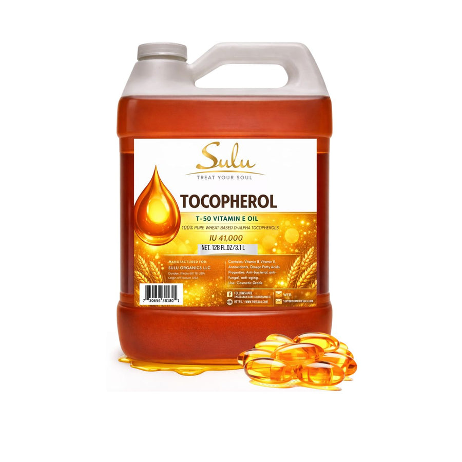 1 Gallon 100% Pure and Natural T-50 Tocopherols Vitamin E Oil - SULU SULU ORGANICS 1 Gallon 100% Pure and Natural T-50 Tocopherols Vitamin E Oil - SULU SULU ORGANICS