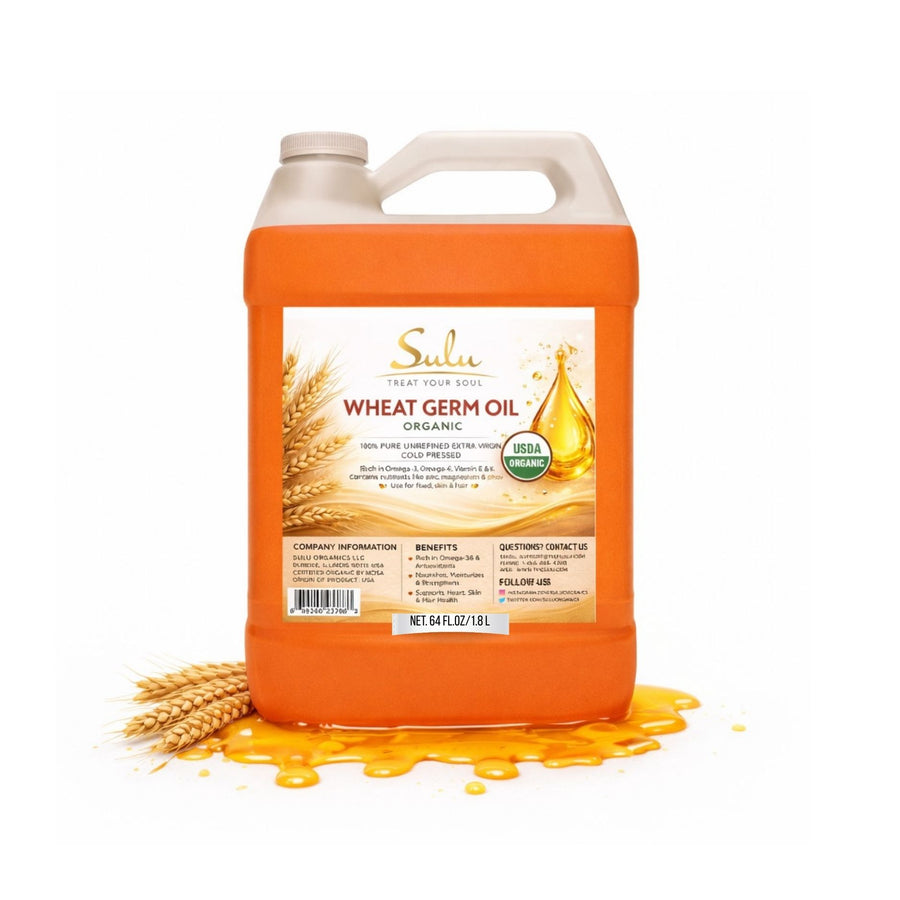 Wheat Germ  Oil- Cold Pressed Virgin Organic -4 lbs /64.oz