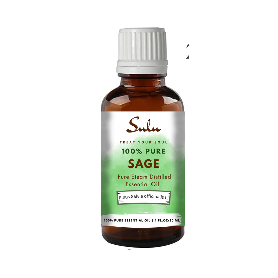100% Pure Steam Distilled Therapeutic Grade Sage Essential Oil