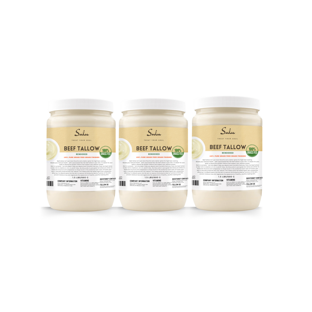 Grass Fed And Grass Finished Pure Beef Tallow Sulu Organics®