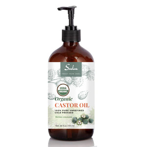 Organic Castor Oil- 100% Pure Cold Pressed Hexane Free