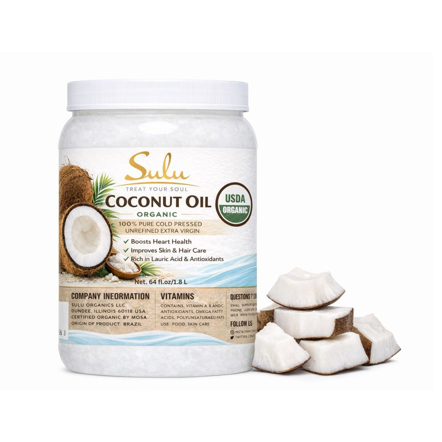 Organic Coconut oIl -Unrefined Extra Virgin extracted from the coconut meat smells like a coconut