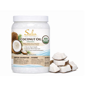Organic Coconut oIl -Unrefined Extra Virgin extracted from the coconut meat smells like a coconut