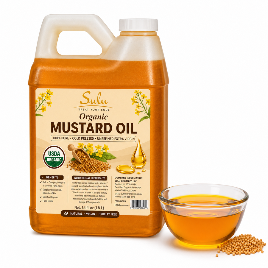 4 LBS Cold Pressed Extra Virgin Organic Mustard Seed Oil All Natural Premium Quality