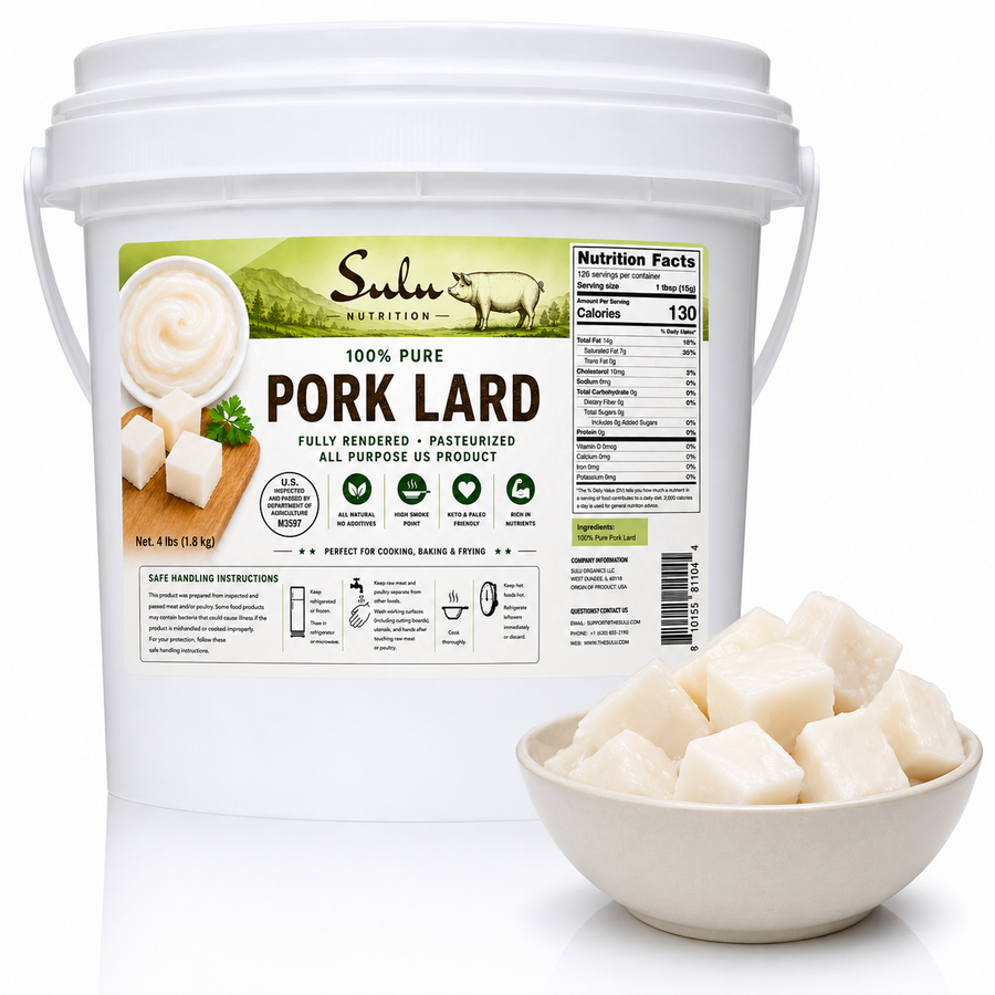 4 LBS Pork Lard-All Purpose-Keto-Paleo Friendly