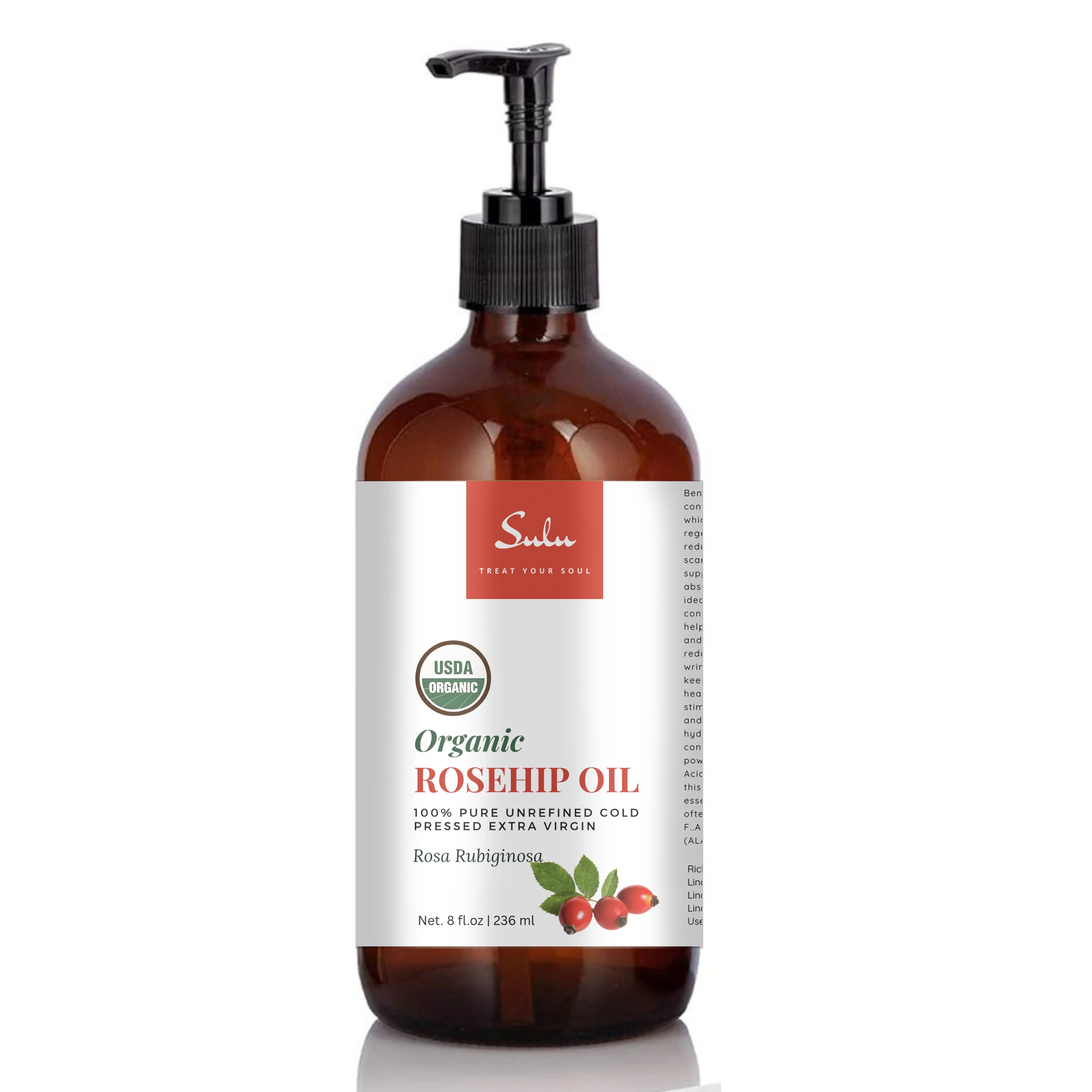 Rosehip Oil-Extra virgin Certified Organic Unrefined Cold Pressed Rosa – SULU ORGANICS®
