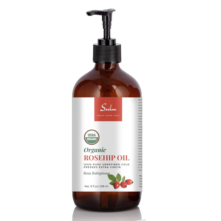 Rosehip Oil-Extra virgin Certified Organic Unrefined Cold Pressed Rosa Rubignosa