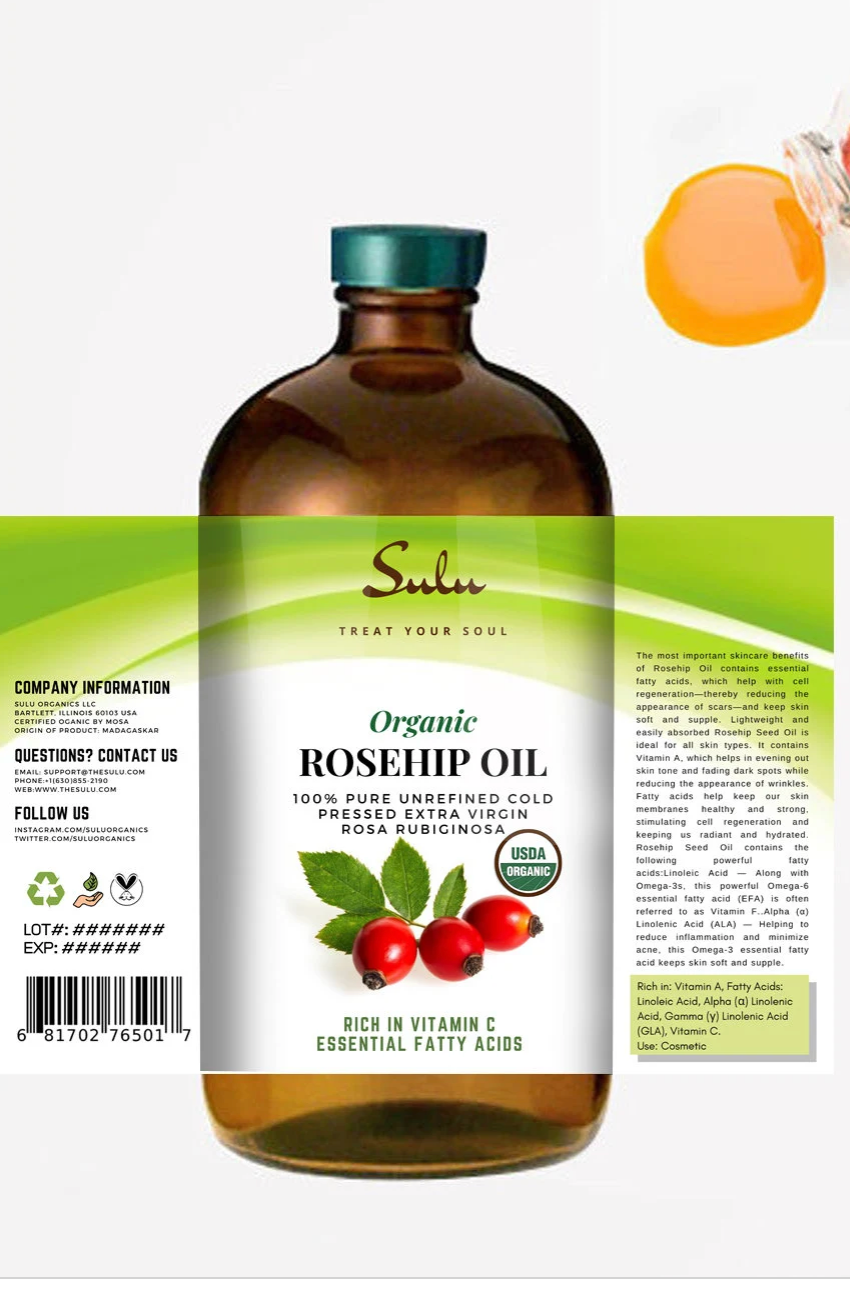 USDA Organic Rosehip SULU ORGANICS® Oil –