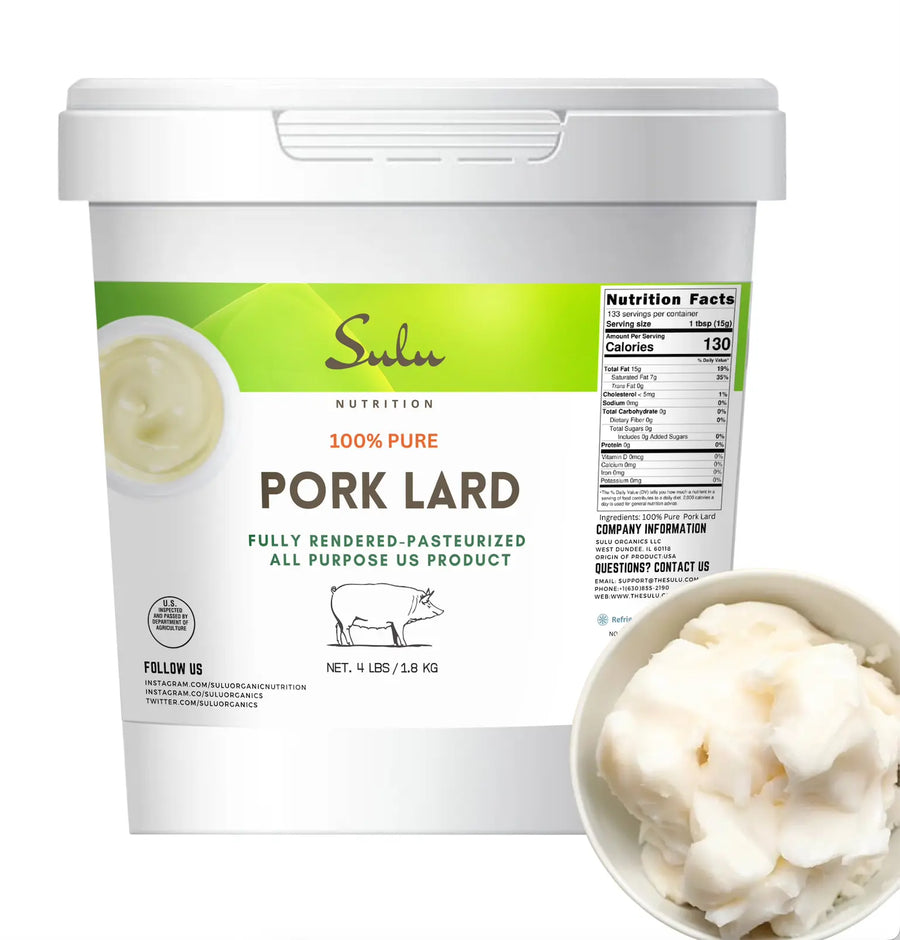 4 LBS Pork Lard-All Purpose-Keto-Paleo Friendly