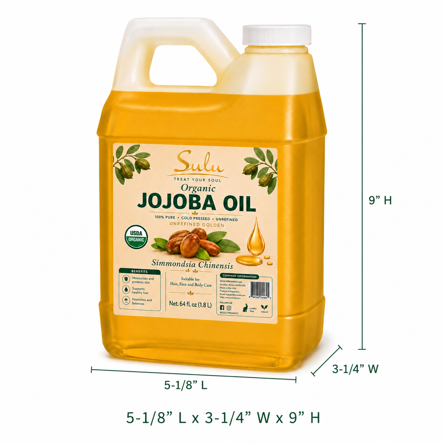 4 Lbs/64 ounces  Organic Golden Jojoba Oil